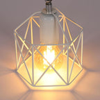 Ceiling Light - White Metal Frame