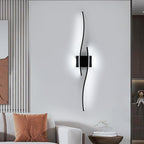 Lampada da parete - Telaio in alluminio nero, luce bianca
