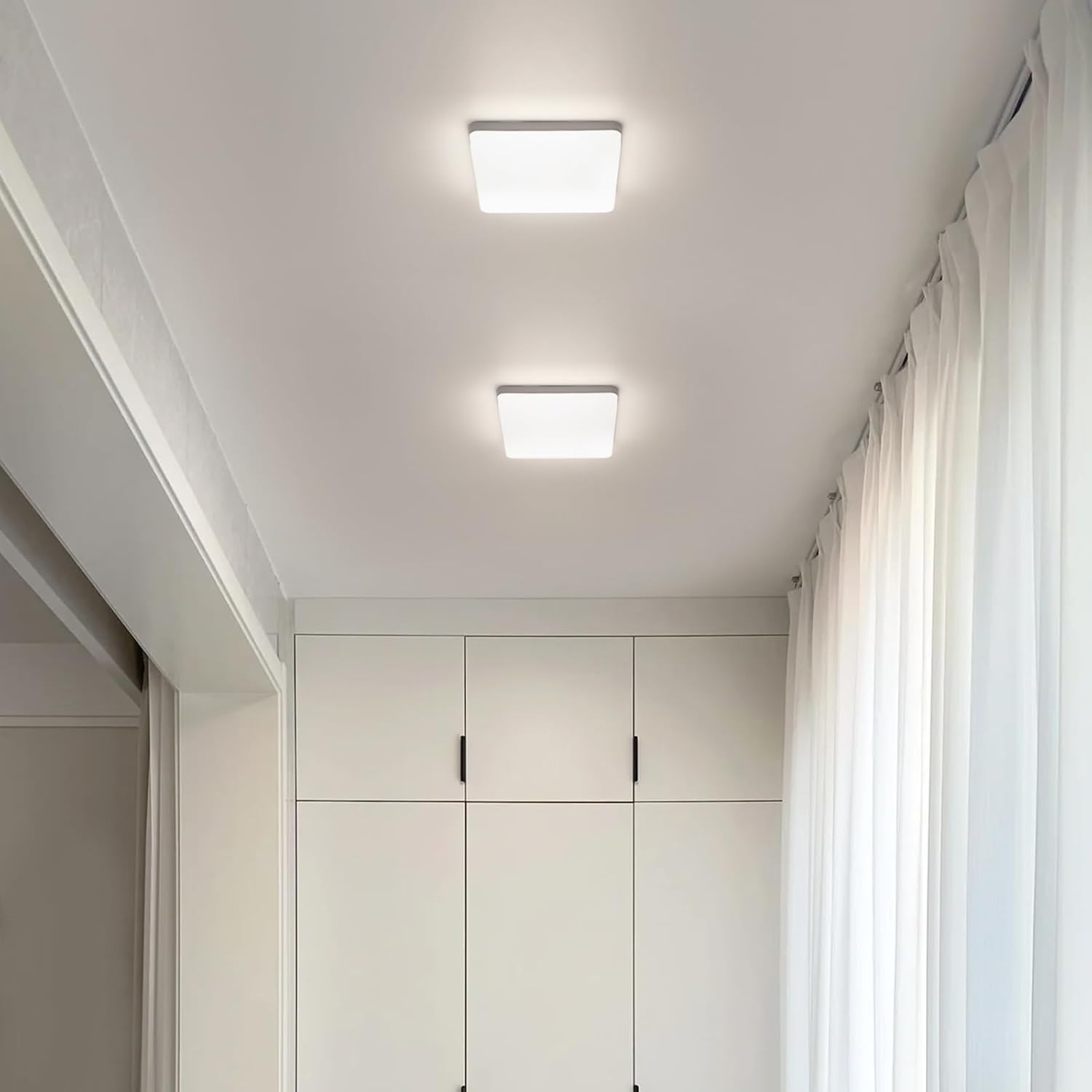 Comely Plafonnier LED, 36W 4050LM Lampe de Plafond LED Carré, Moderne Luminaire Plafonnier LED pour Salon, Chambre à Coucher, Balcon, Cuisine, Lumière Nnaturelle 4000K
