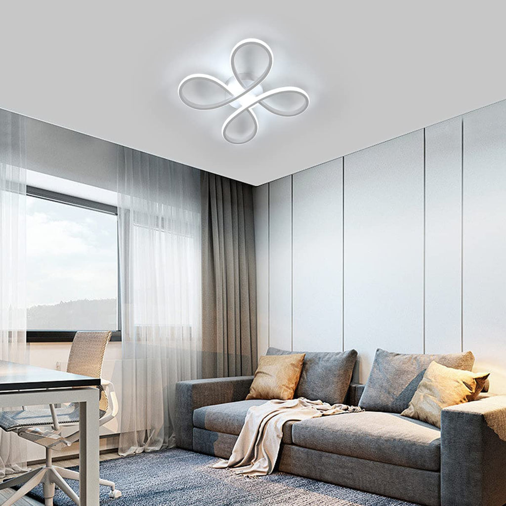 Comely Plafonnier LED Moderne, 30W 3400LM 30cm Lampe de Plafond, Luminaire Plafonnier LED pour Chambre salon, Salle à manger Cuisine, Lumière Blanche Froide 6500K, Blanc