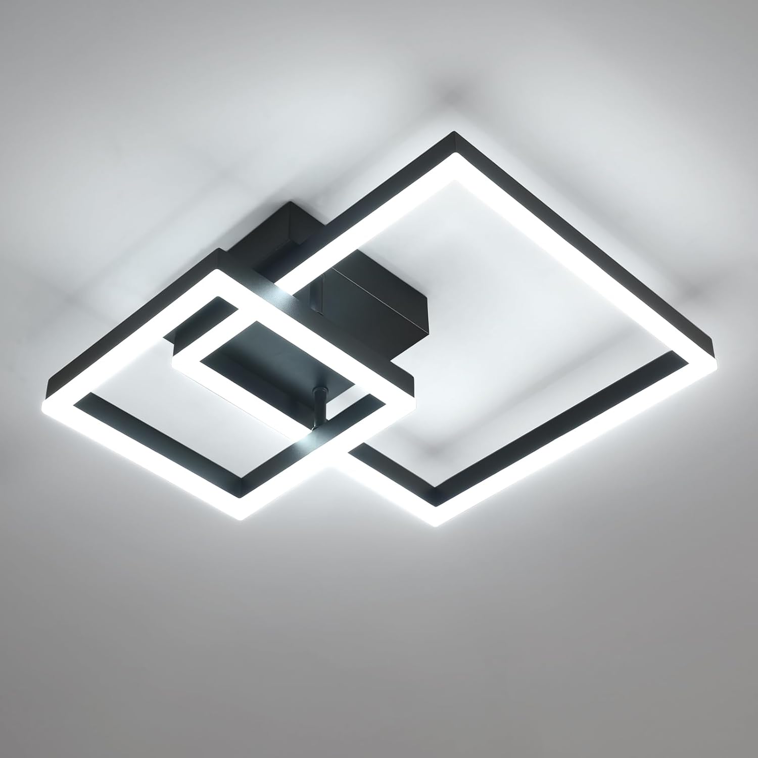 Ceiling Light - Black Acrylic Frame, White Light