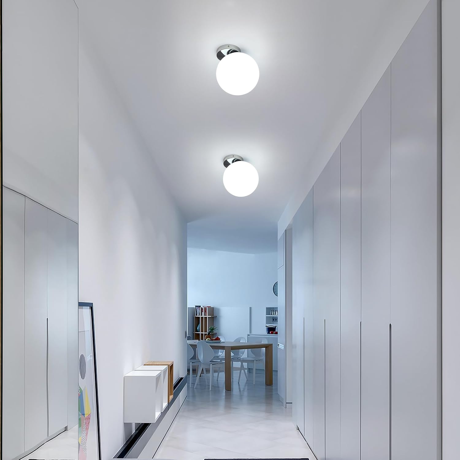 Wall Light - Chrome Metal Frame