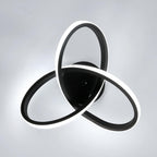 Comely Plafonnier LED Moderne, Luminaire Plafonnier Noir 30W 3375LM, Lampe de Plafond en Forme de Fleur pour Chambre à Coucher, Couloir, Cuisine, Salle de Bain, Lumière Blanche Froide 6500K Dia 30cm