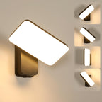 Wall Light - Black Aluminium Frame, White Light