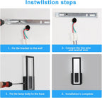 Wall Light - Black Acrylic Frame, White Light