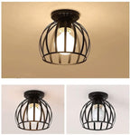 Ceiling Light - Black Metal Frame