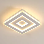 Comely Plafonnier LED Carré Moderne, 36W 28cm Lampe de Plafond LED, Blanc Luminaire Plafonnier Intérieur pour Chambre à Coucher, Salon, Couloir, Lumière Chaude 3000K