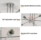 Ceiling Light - Chrome Metal Frame