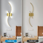 Wall Light - Gold Aluminium Frame, White Light