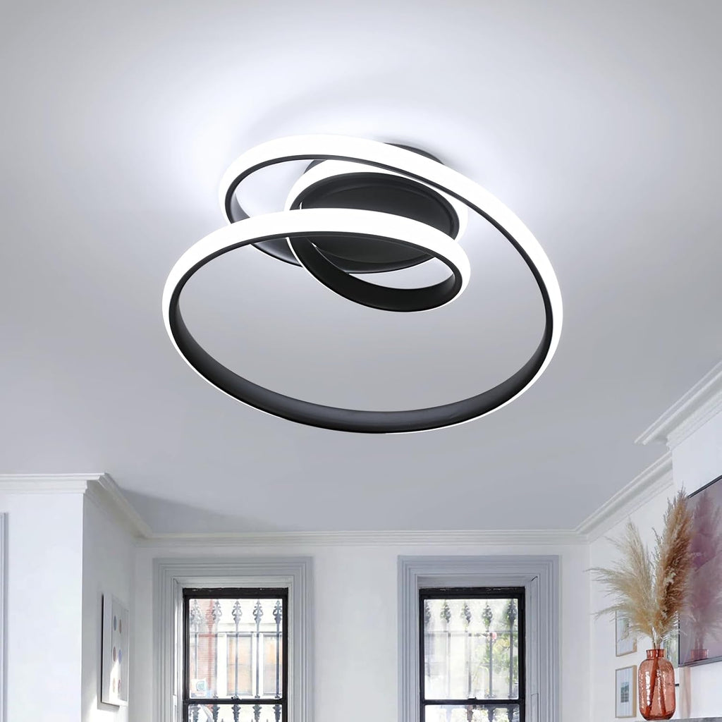 Ceiling Light - Black Aluminium Frame, White Light