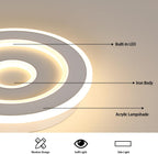Comely Plafonnier LED Rond Moderne, 28W 28cm Lampe de Plafond LED, Blanc Luminaire Plafonnier Intérieur pour Chambre à Coucher, Salon, Couloir, Lumière Chaude 3000K