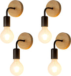 Comely Lampe murale de cage blanche en bois et métal - Set de 2, 14,5x12x18cm, E27, Country Design, Pas d'éclairage
