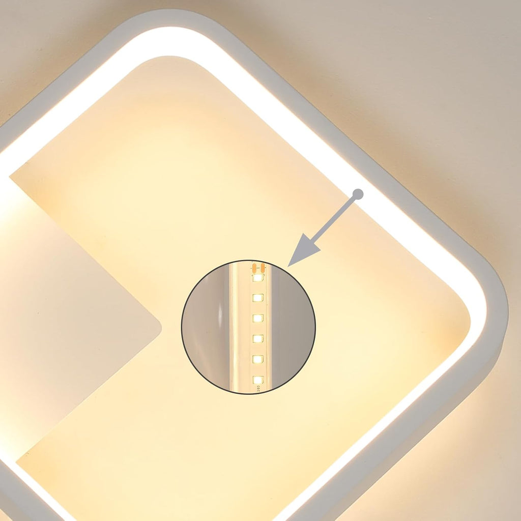 Wall Light - White Aluminium Frame, Warm Light