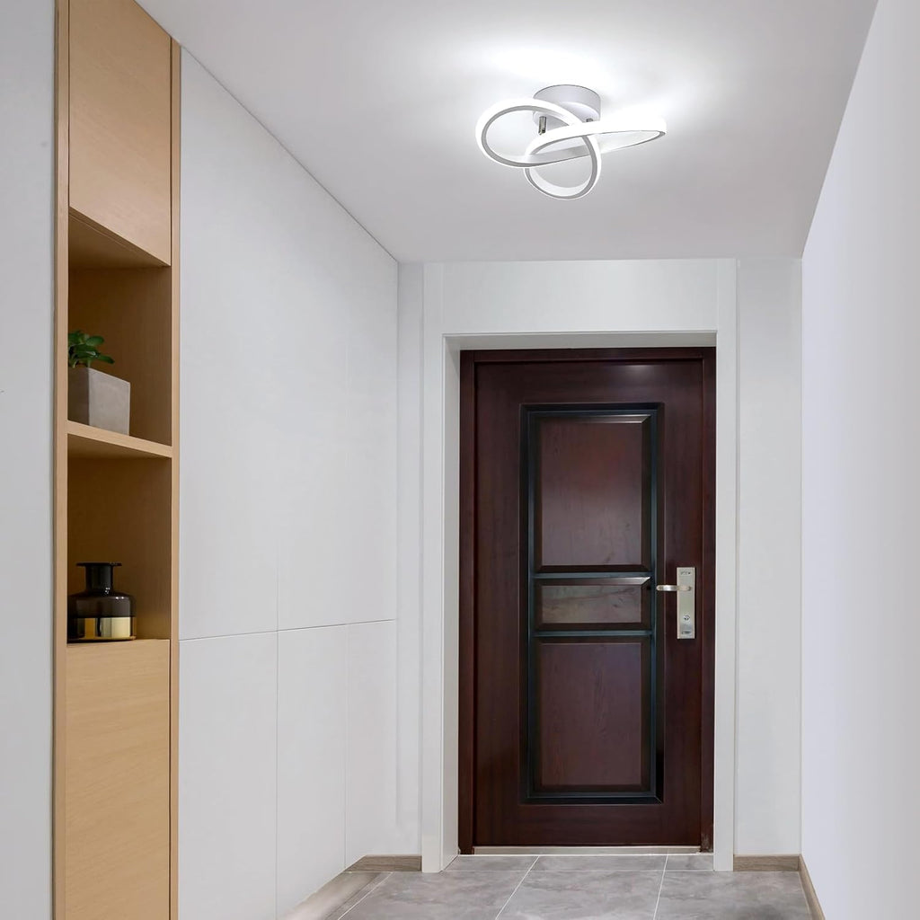 Ceiling Light - White Aluminium Frame, White Light