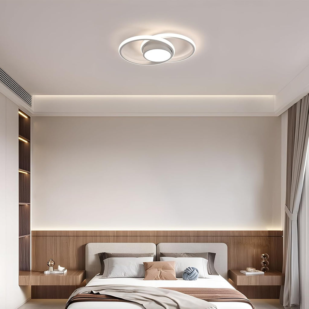 Comely Plafonnier LED, Rond Lampe de plafond 42W, Moderne Luminaire Plafonnier pour Couloir Coucher Salle de Bains Cuisine Salon, Lumière Naturelle 4500K, Longueur 40cm, Blanc