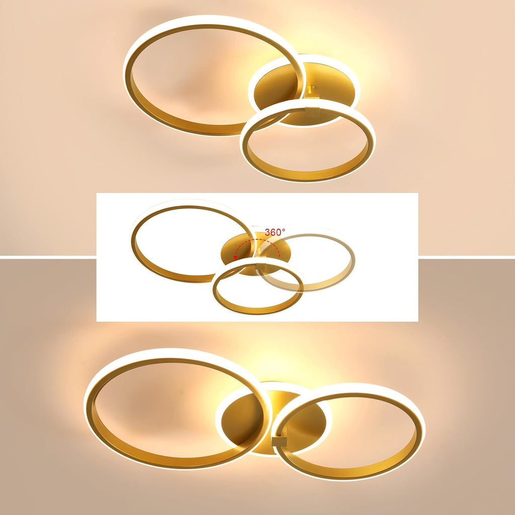 Ceiling Light - Gold Acrylic Frame, Tunable and Dimmable