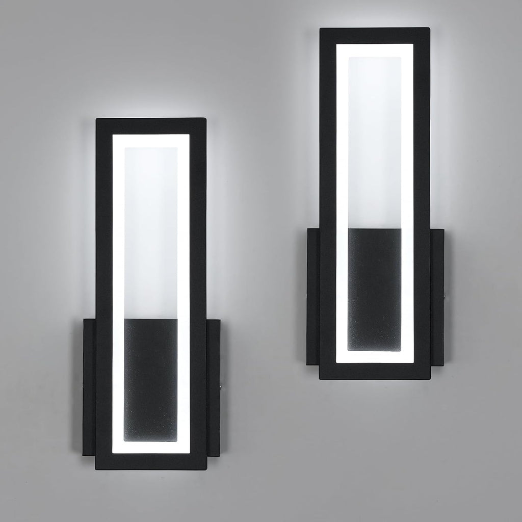 Wall Light - Black Acrylic Frame, Warm Light
