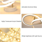 Ceiling Light - White Aluminium Frame, Warm Light
