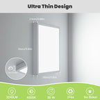 Ceiling Light - White Plastic Frame, White Light