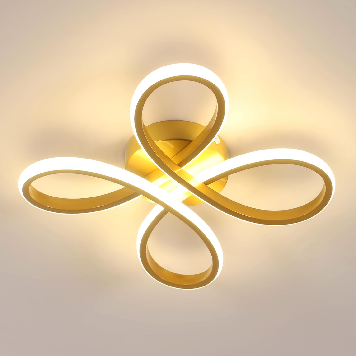 Ceiling Light - Gold Aluminium Frame, Warm Light