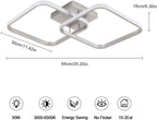 Ceiling Light - Silver Aluminium Frame, Tunable and Dimmable