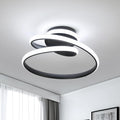 Ceiling Light - Black Aluminium Frame, White Light