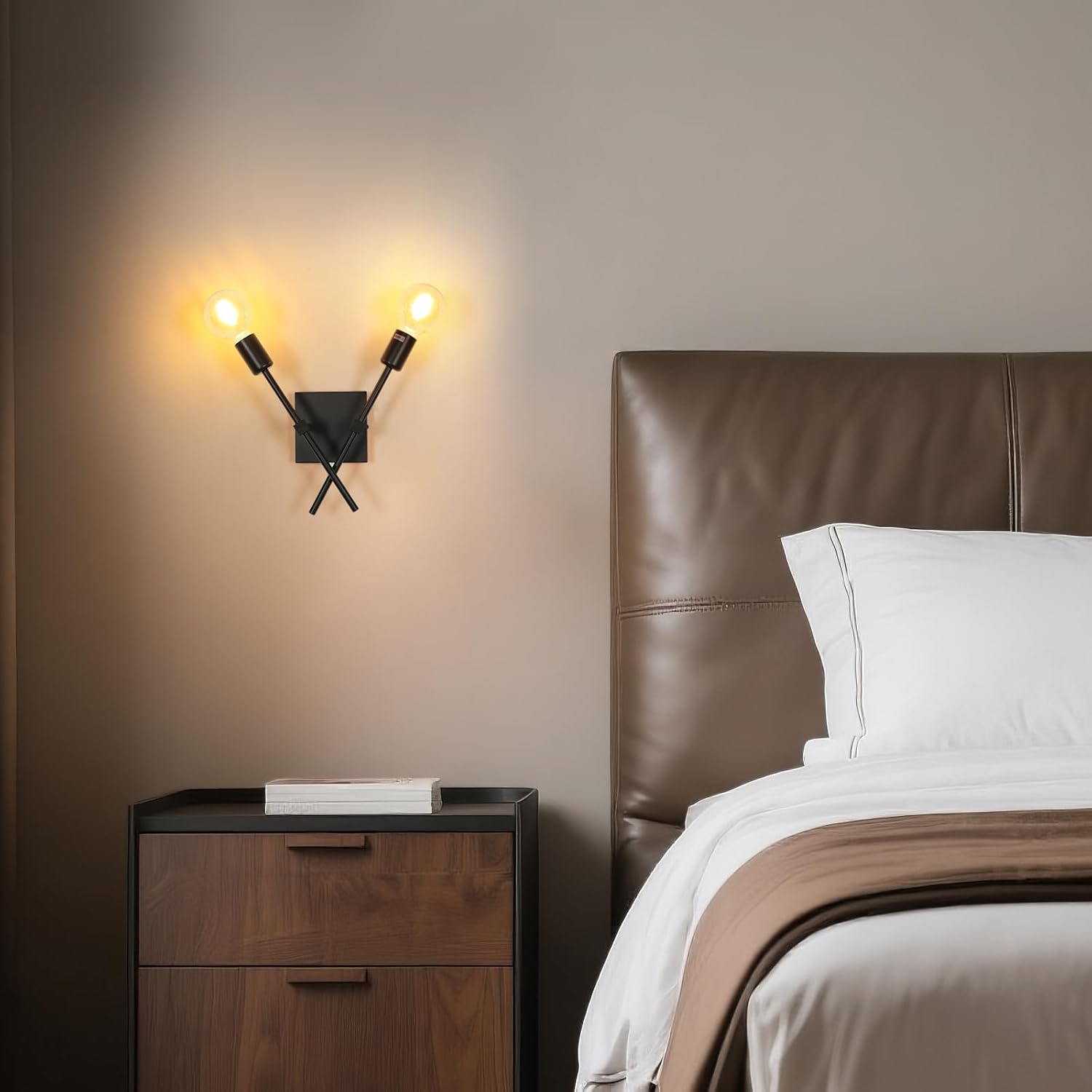 Wall Light - Black Metal Frame
