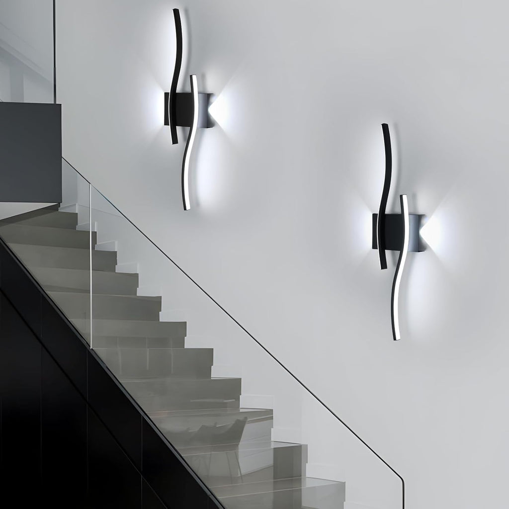 Wall Light - Black Aluminium Frame, White Light