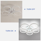 Ceiling Light - White Acrylic Frame, White Light