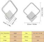 Wall Light - White Aluminium Frame, Warm Light