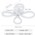 Ceiling Light - White Aluminium Frame, Warm Light