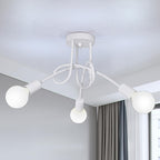 Ceiling Light - White Metal Frame