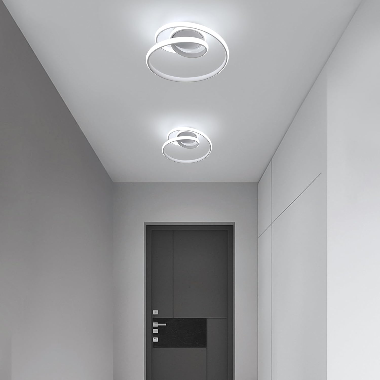 Ceiling Light - White Aluminium Frame, White Light