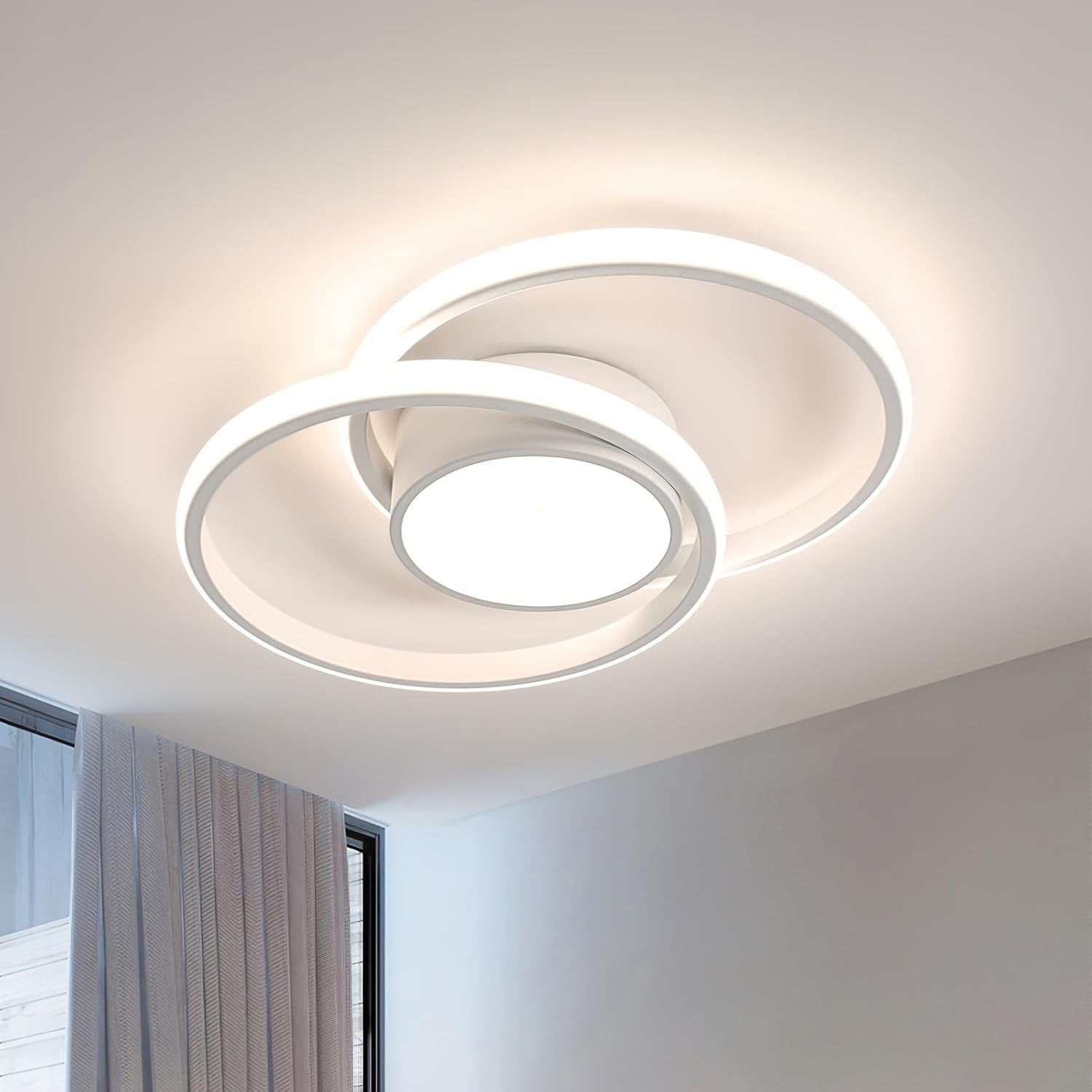 Ceiling Light - White Aluminium Frame, Natural Light