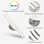 Ceiling Light - Silver Aluminium Frame, Natural Light