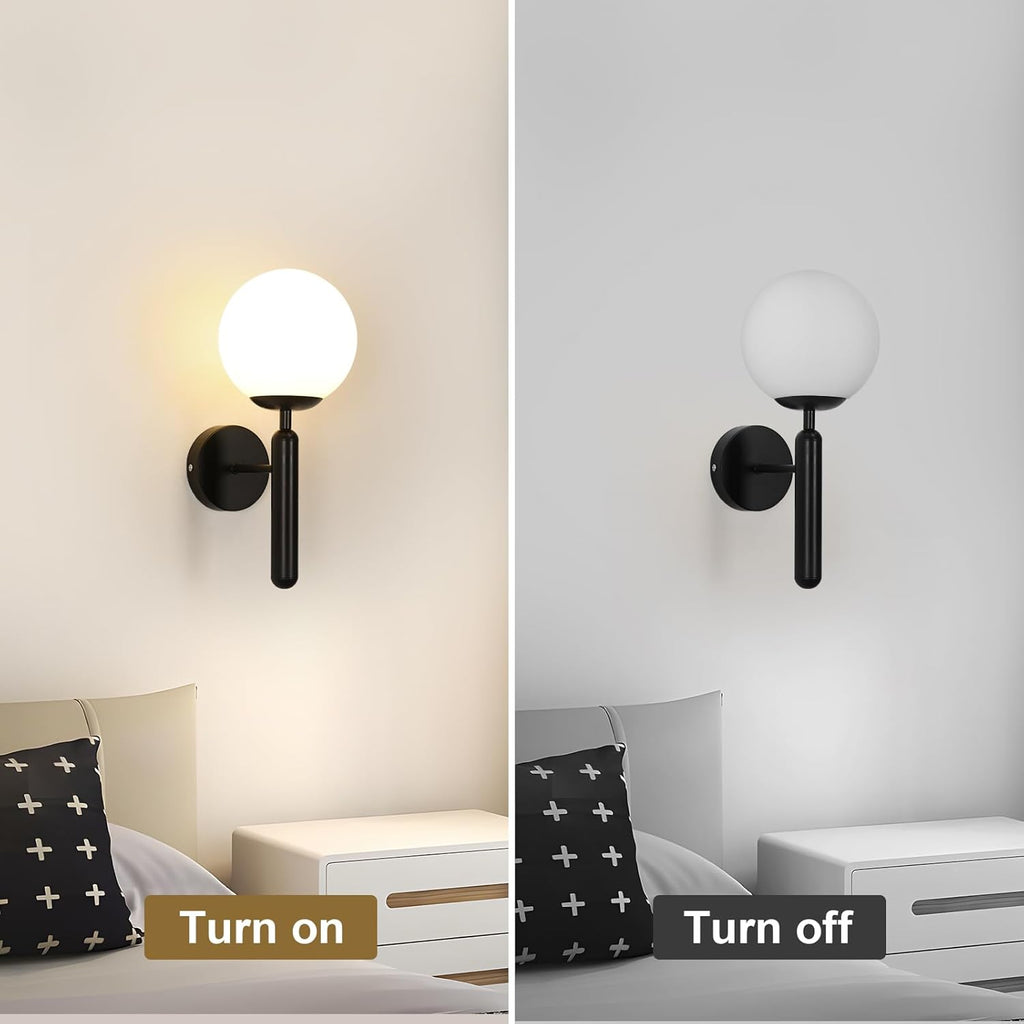 Wall Light - Black Glass Frame