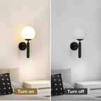 Wall Light - Black Glass Frame