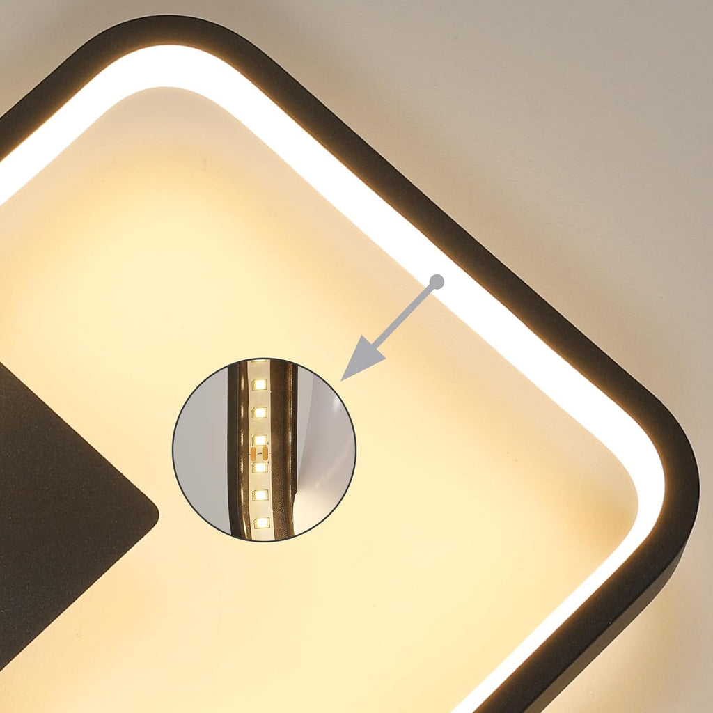 Wall Light - White Aluminium Frame, White Light