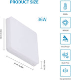 Ceiling Light - White Plastic Frame, White Light