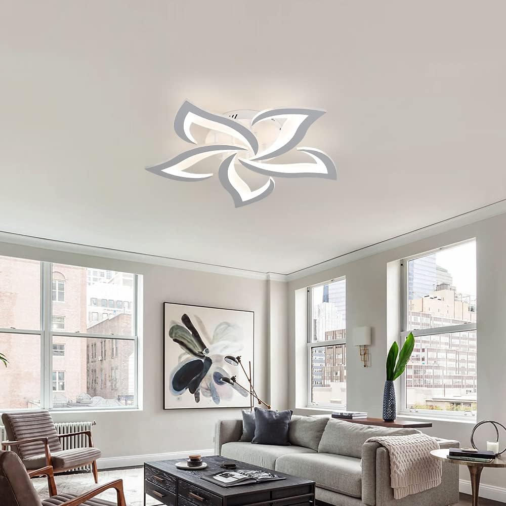 Comely Plafonnier LED Dimmable, Luminaire Plafonnier 40W 4700LM, Télécommande/APP, 3000k-6500k Φ60cm, Lampe de Plafond per Salon Chambre