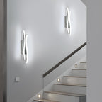 Applique - Telaio in Alluminio Argento, Luce Bianca