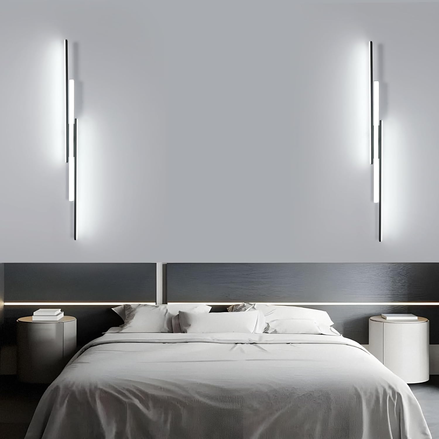 Wall Light - Black Aluminium Frame, White Light