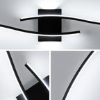 Lampada da parete - Telaio in alluminio nero, luce bianca