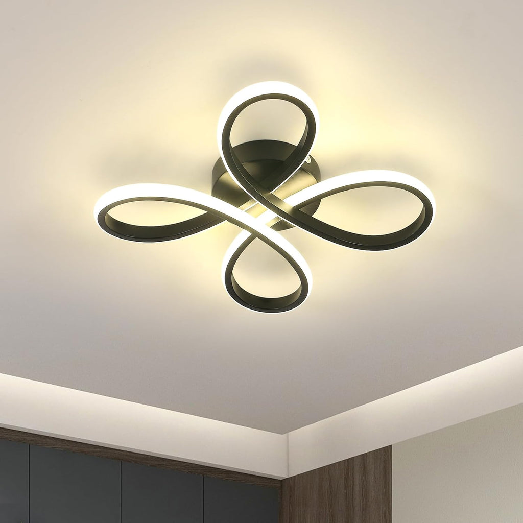 Ceiling Light - Black Aluminium Frame, Natural Light