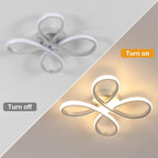 Comely Plafonnier LED Moderne, 30W 3375LM Lampe de Plafond, Luminaire Plafonnier LED pour Chambre salon, Salle à manger Cuisine, Lumière Chaude 3000K, 30cm, Argent