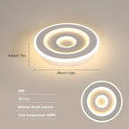 Comely Plafonnier LED Rond Moderne, 28W 28cm Lampe de Plafond LED, Blanc Luminaire Plafonnier Intérieur pour Chambre à Coucher, Salon, Couloir, Lumière Chaude 3000K