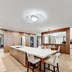 Ceiling Light - White Metal Frame, White Light