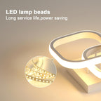 Comely Lot de 2 Plafonniers LED Modernes, 24W 2700LM Petit Plafonnier LED Carré Luminaires Intérieur pour Chambre Salon Allée Couloir Balcon, Lumière Chaude 3000K, Blanc 24cm