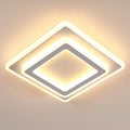 Ceiling Light - White Acrylic Frame, Warm Light