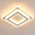 Ceiling Light - White Acrylic Frame, Warm Light